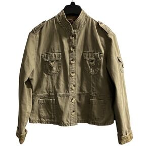 Vintage Y2K Jordache Field‎ Jacket Army Green Utility Size XL Outdoor Rugged